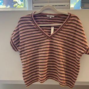 Madewell Knit Multicolor V-Neck Top NWT